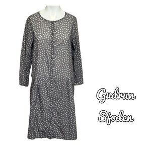 Gudrun Sjoden Woven Organic Cotton Polka Dot Dress
